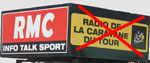 The Tour de France advertising caravan continues without RMC as its official radio
