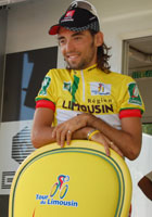 De Franse renner Mathieu Perget (Caisse d'Epargne) wint de Tour du Limousin