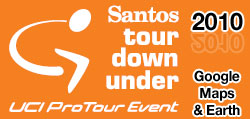 The Santos Tour Down Under 2010 route on Google Maps & Google Earth
