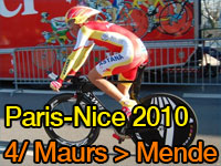 Alberto Contador (Astana) remporte l\'tape  Mende et prend le maillot jaune, les espagnols reignent sur Paris-Nice 2010