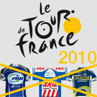 De geselecteerde ploegen voor deelname aan de Tour de France 2010
