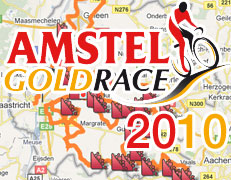 The Amstel Gold Race 2010 route on Google Maps/Google Earth and the route and time schedule