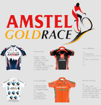 La liste des partants pour l\'Amstel Gold Race 2010 et leurs numros de dossard