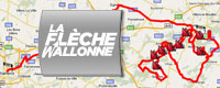 The Flèche Wallonne 2010 route on Google Maps/Google Earth and the route and time schedule