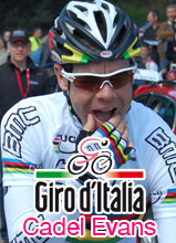 Giro d'Italia 2010 - 7de etappe - Cadel Evans verslaat Damiano Cunego in Montalcino, Alexandre Vinokourov pakt de roze trui terug