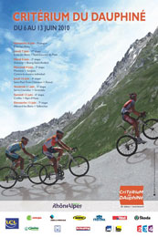 De lijst van deelnemers aan het Critérium du Dauphiné 2010 en hun rugnummers