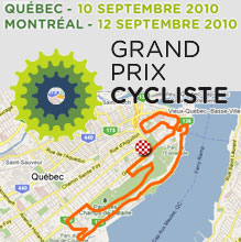 The UCI ProTour goes Canada: the race route on Google Maps/Earth and the list of participating riders for the Grands Prix Cyclistes of Québec and of Montréal