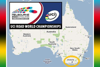 Le parcours des Championnats du Monde UCI 2010 en Australie sur Google Maps/Google Earth et le programme