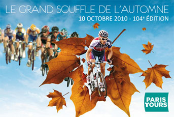 The 2010 Paris-Tours 2010 route on Google Maps/Google Earth, the time and route schedule and the list of participants