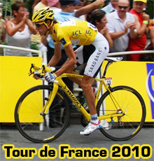 A video summary of the 2010 Tour de France with a perfectly chosen background music