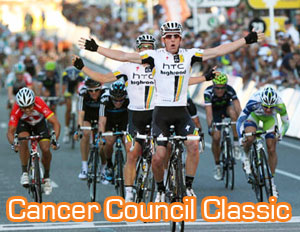 Matthew Goss (HTC-Highroad) wint de Cancer Council Classic en maakt zich op voor de Tour Down Under 2011