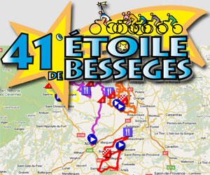 Le parcours de l'Etoile de Bessèges 2011 sur Google Maps/Google Earth