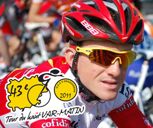 Samuel Dumoulin (Cofidis) wint de eerste etappe van de Tour du Haut Var 2011