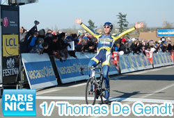 Thomas De Gendt (Vacansoleil) shines under the sun of Houdan - Paris-Nice 2011 first stage