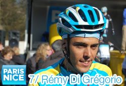 Rmy Di Grgorio (Astana) face au vent et  la pluie, vainqueur de l\'avant-dernire tape de Paris-Nice 2011