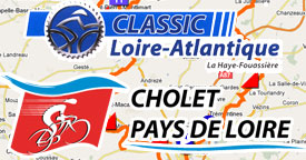 Het parcours van de Classic Loire Atlantique en van Cholet-Pays de Loire 2011 op Google Maps/Google Earth