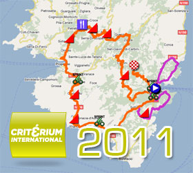 Le parcours du Critérium International 2011 sur Google Maps/Google Earth
