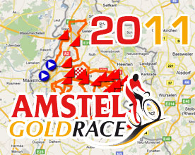The Amstel Gold Race 2011 race route on Google Maps/Google Earth and the route and time schedule