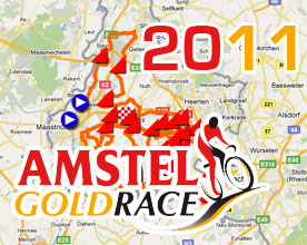 Le parcours de l\'Amstel Gold Race 2011 sur Google Maps/Google Earth et l\'itinraire horaire