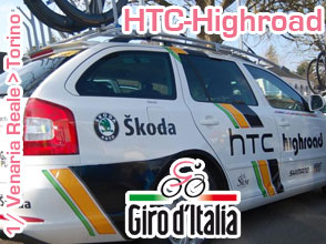 The fight for pink has started: HTC-Highroad wins the team time trial in Turin!