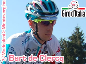 Giro d'Italia 2011: een verrassende overwinning van de Belgische neoprof Bart de Clercq (Omega Pharma-Lotto)