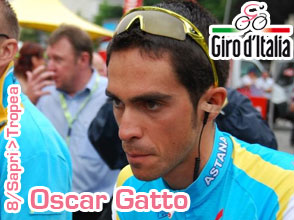 Giro d'Italia 2011: sprinters verrast door ultieme uitval van Oscar Gatto in de 8ste etappe