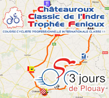 Le parcours de la Classic de l'Indre et du Grand Prix de Plouay 2011 sur Google Maps / Google Earth