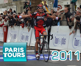 Greg van Avermaet (BMC Racing Team), verrassende winnaar van Parijs-Tours 2011