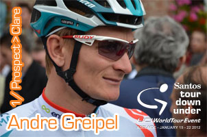 Andr Greipel enchane et prend la victoire dans la premire tape du Tour Down Under 2012 (Prospect > Clare)