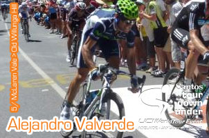 Tour Down Under 2012 : Old Willunga Hill maakt de beloften waar, Alejandro Valverde maakt zijn comeback
