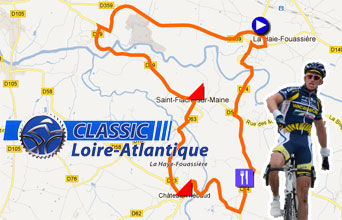 The Classic Loire Atlantique 2012 race route on Google Maps and the list of participating riders (and their bib numbers)