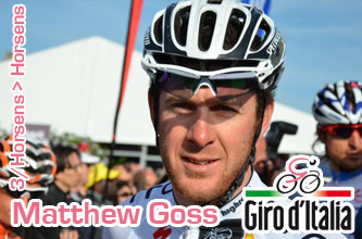 Nieuwe valpartij voor Taylor Phinney, Matthew Goss wint de sprint van de 3de etappe van de Giro d'Italia 2012