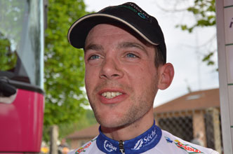RAIT 2012 : Paul Poux, premier maillot jaune - j'ai appuyé sur les pédales ! (video)