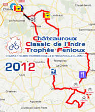 Het parcours van de Classic de l'Indre 2012 op Google Maps / Google Earth