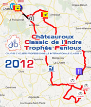 Le parcours de la Classic de l\'Indre 2012 sur Google Maps / Google Earth