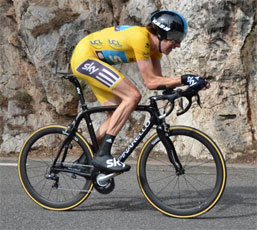 Critrium du Dauphin 2012: 4/ Bradley Wiggins nog steviger in het geel na winst in de tijdrit