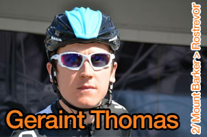 Geraint Thomas wint de 2de etappe van de Tour Down Under, verstoord door een valpartij