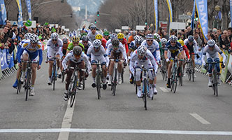 Justin Jules wins the Grand Prix La Marseillaise 2013 'at home', ahead of Samuel Dumoulin