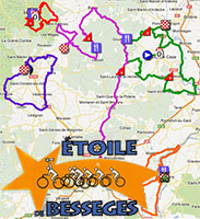 Le parcours de l'Etoile de Bessèges 2013 sur Google Maps/Google Earth