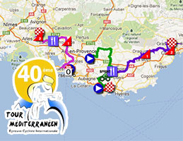 Het parcours van de Tour Med 2013 op Google Maps/Google Earth