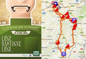 The Lige-Bastogne-Lige 2013 race route on Google Maps: a slightly less difficult final