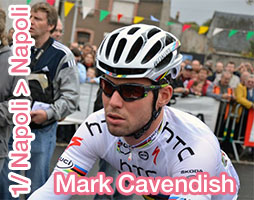 Giro d'Italia 2013: the first pink jersey for Mark Cavendish, at the sprint in Naples