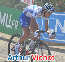 Arthur Vichot (FDJ) draagt dit jaar het blauw-wit-rood als Frans kampioen!