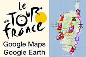 Le parcours du Tour de France 2013 sur Google Maps/Google Earth, les profils des tapes et d\'autres dtails