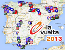Het parcours van de Ronde van Spanje 2013 op Google Maps/Google Earth en de etappeprofielen