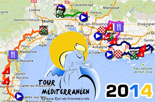 The Tour Med 2014 race route on Google Maps/Google Earth, itinerary tables and stage profiles