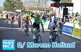 Moreno Hofland wint de 2de etappe van Parijs-Nice 2014 in de sprint