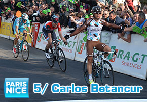 Carlos Betancur wins the stage in Rive-de-Gier and takes an option on the yellow jersey in Paris-Nice 2014