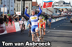 Tom van Asbroeck wins Cholet Pays de Loire in a sprint with the race's breakaway