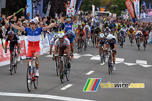 Arnaud Démare (FDJ.fr) wins the Grand Prix d'Isbergues 2014, for the 2nd time in row
